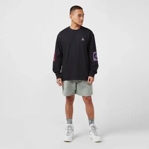 Nike Men's ACG Cosmic Long Sleeve Tee‎ DX9452-010 Crewneck Black/Purple Size 2XL